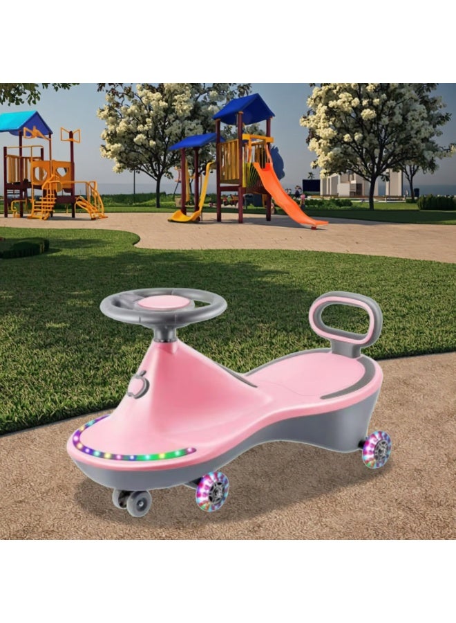 CellElection Music & Light Wiggle Swing Ride for Kids – Pink Plasma Car – No Pedals, No Batteries - Image 4